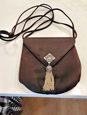 Vintage Morris Moskowitz BLACK Tassel Shoulder Bag